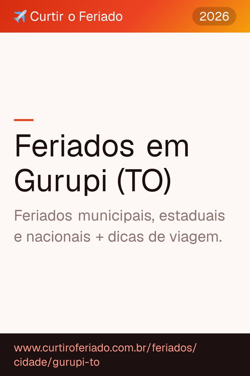 Feriados em Gurupi (TO) — Curtir o Feriado (https://www.curtiroferiado.com.br/feriados/cidade/gurupi-to)