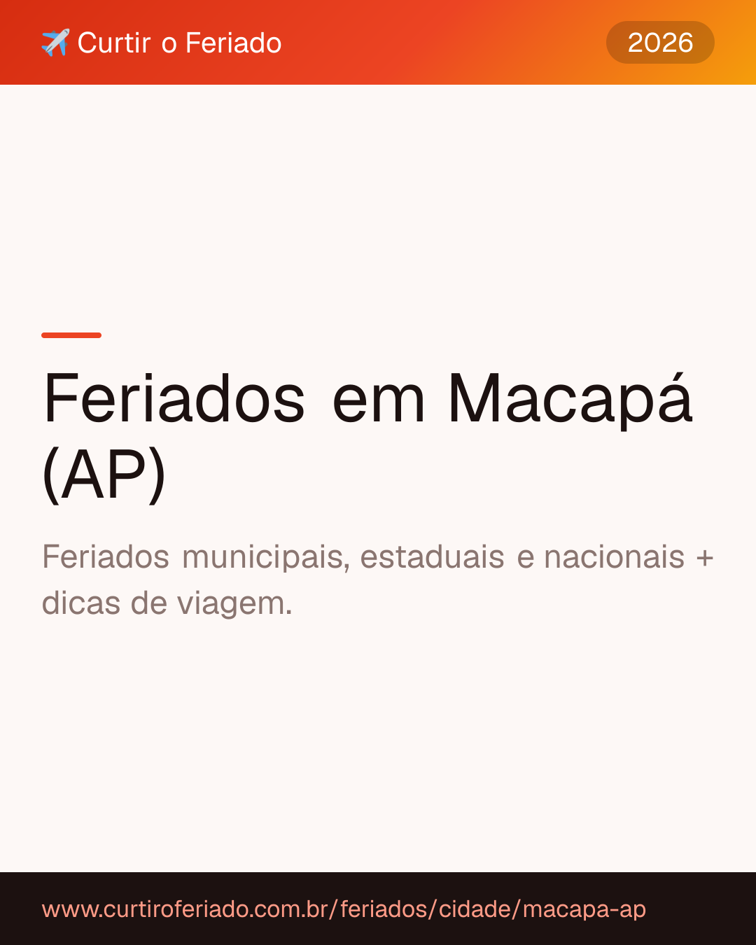 Feriados em Macapá (AP) — Curtir o Feriado (https://www.curtiroferiado.com.br/feriados/cidade/macapa-ap)