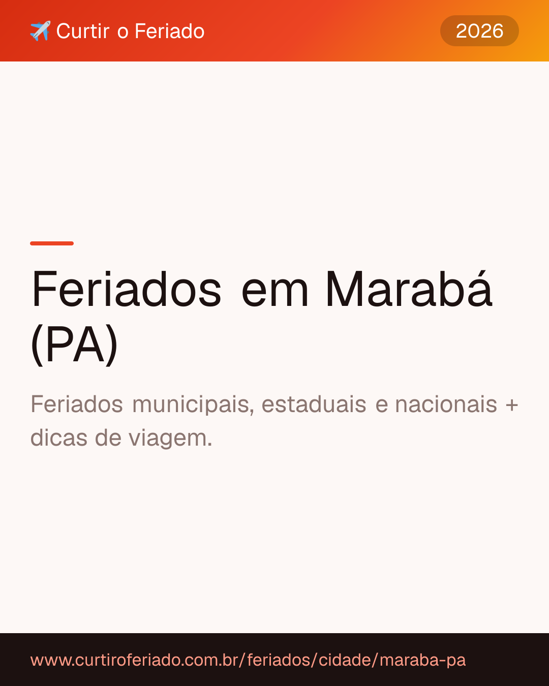 Feriados em Marabá (PA) — Curtir o Feriado (https://www.curtiroferiado.com.br/feriados/cidade/maraba-pa)