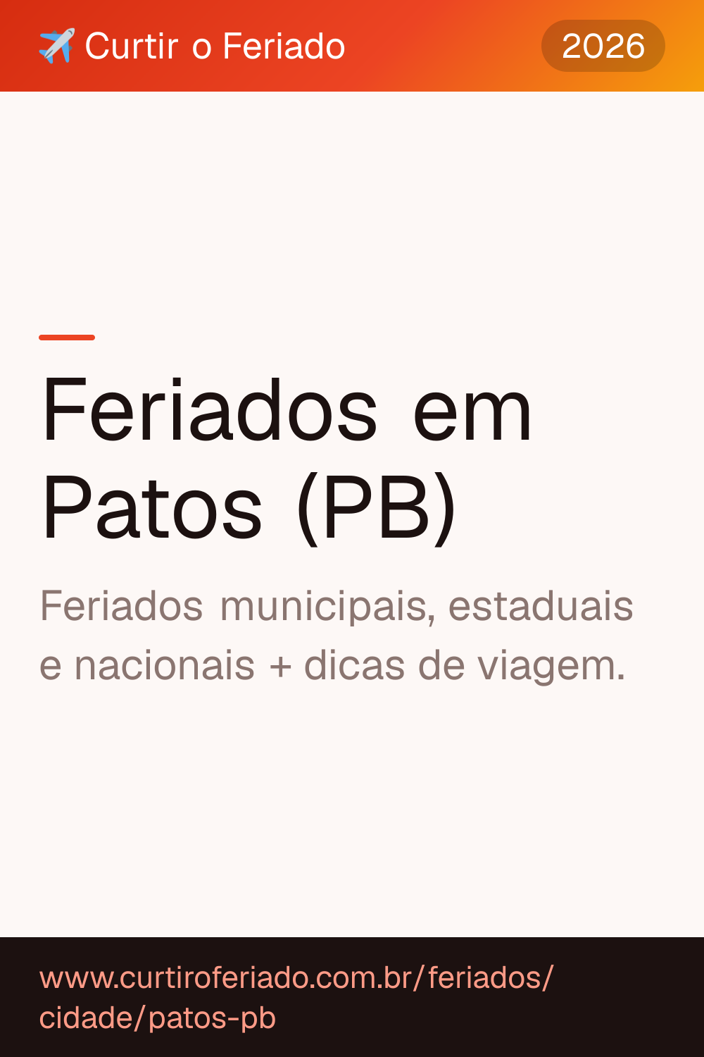 Feriados em Patos (PB) — Curtir o Feriado (https://www.curtiroferiado.com.br/feriados/cidade/patos-pb)