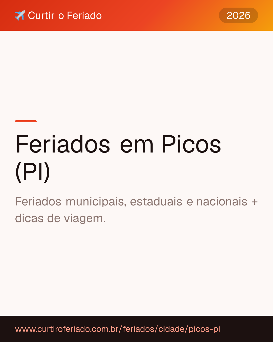 Feriados em Picos (PI) — Curtir o Feriado (https://www.curtiroferiado.com.br/feriados/cidade/picos-pi)