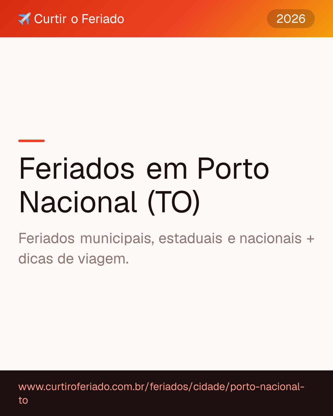 Feriados em Porto Nacional (TO) — Curtir o Feriado (https://www.curtiroferiado.com.br/feriados/cidade/porto-nacional-to)