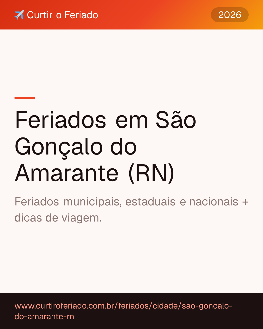 Feriados em São Gonçalo do Amarante (RN) — Curtir o Feriado (https://www.curtiroferiado.com.br/feriados/cidade/sao-goncalo-do-amarante-rn)