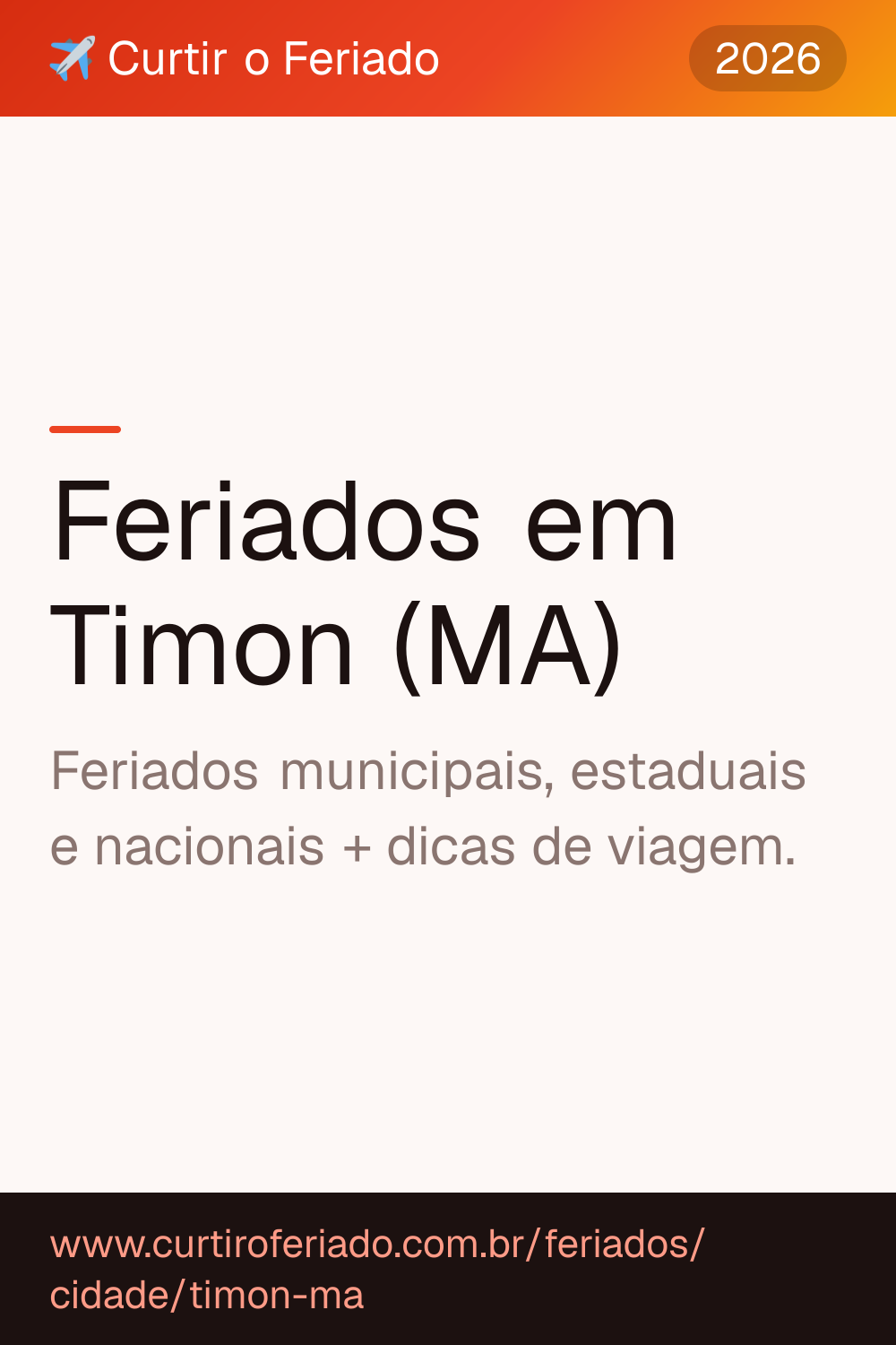 Feriados em Timon (MA) — Curtir o Feriado (https://www.curtiroferiado.com.br/feriados/cidade/timon-ma)